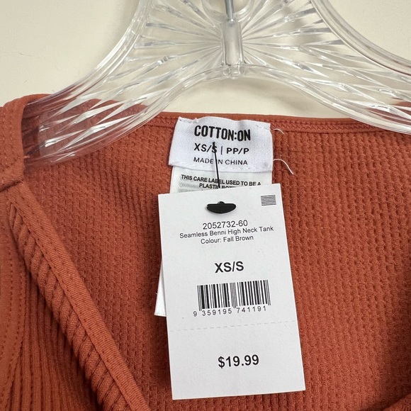 brown cotton on tank top size XS/S - Picture 2 of 3